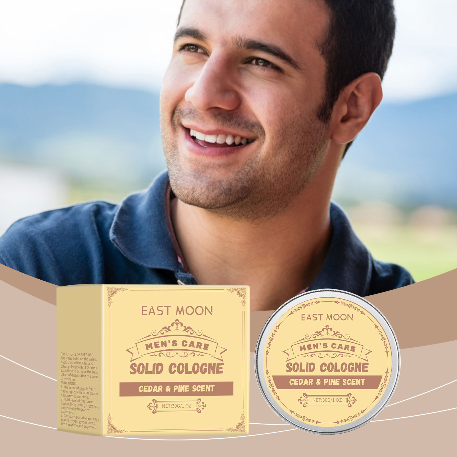 Cologne Solid Balm - Bálsamo de perfume sólido de madera