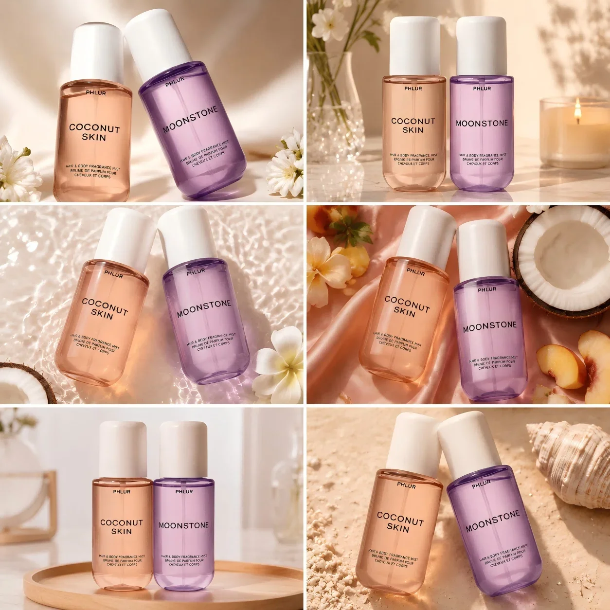 Perfume Fragrance Long Lasting - PHLUR Coconut Skin & Moonstone Set